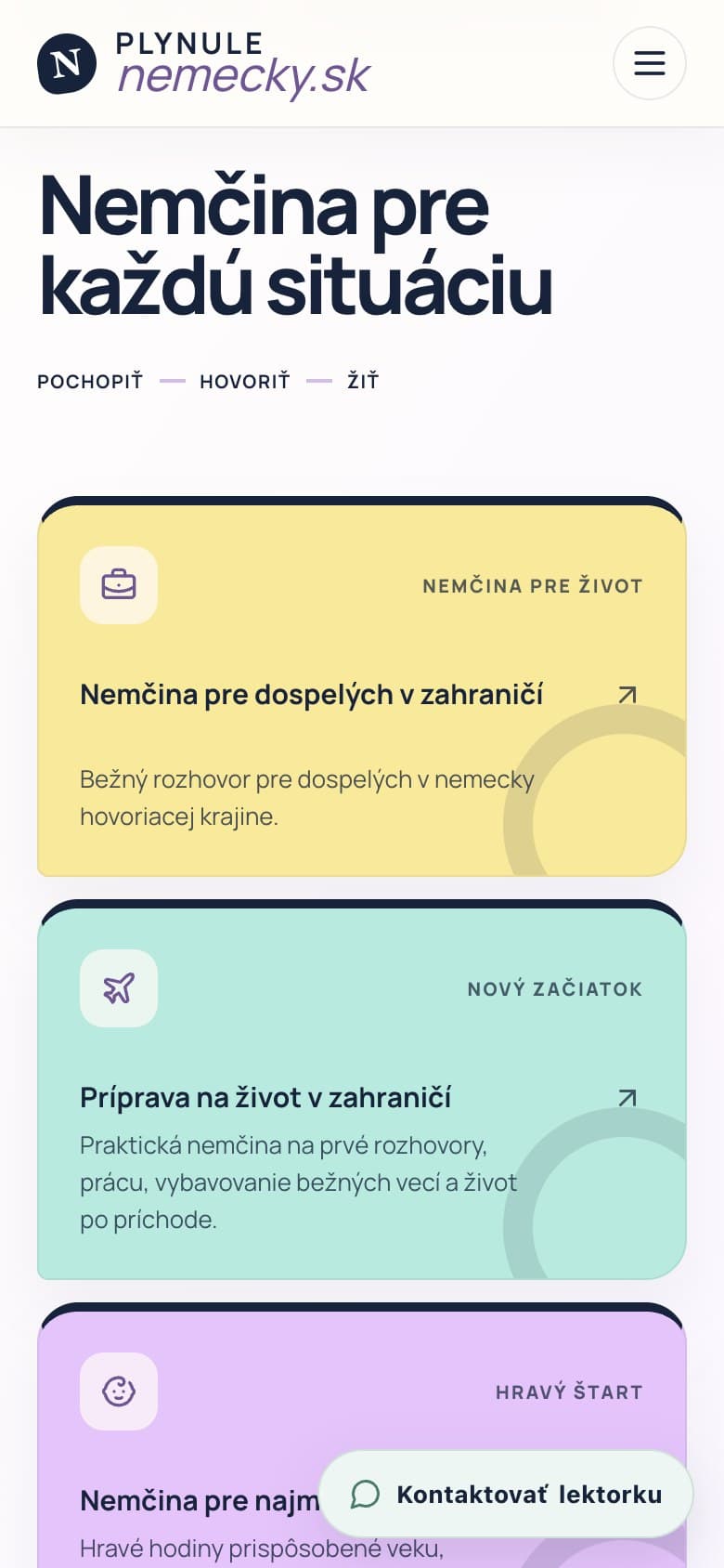 Životné situácie na mobilnom webe