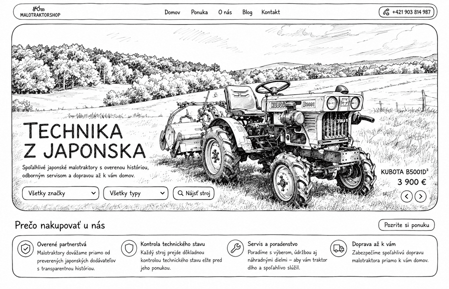 Úvodná stránka Malotraktorshopu